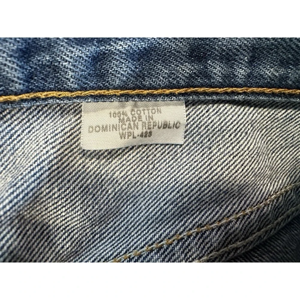 Levi's 501 Jeans Button Fly Blue Mens Light Wash Denim Straight Size 38x33